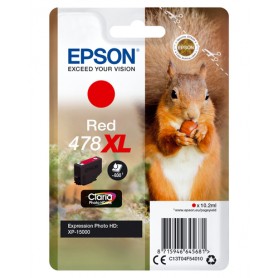 Epson Squirrel Singlepack Red 478XL Claria Photo HD Ink (C13T04F54020)