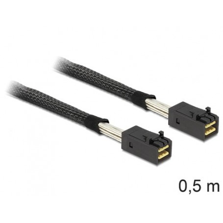 DeLOCK 0.5m, Mini SAS HD x 4 SFF 8643 0,5 m Nero (83386)
