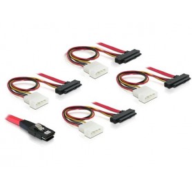 DeLOCK 83146 cavo Serial Attached SCSI (SAS) 1 m Nero, Rosso, Bianco (83146)