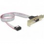 DeLOCK 89300 cavo seriale Grigio 0,4 m DB9 9-p COM (89300)