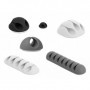 DeLOCK 18300 organizer per cavi Scrivania/Parete Supporto per cavo Nero, Grigio, Bianco 6 pz (18300)