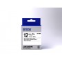 Epson Nastro fondo Standard Bianco per testo Nero 12/9 LK-4WBN (C53S654021)