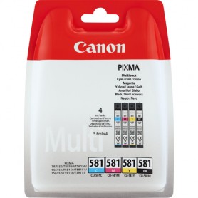 Canon CLI-581 Multipack cartuccia d'inchiostro Originale Nero, Ciano, Magenta, Giallo (2103C004)
