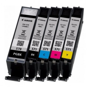 Canon PGI-570/CLI-571 PGBK/C/M/Y/BK cartuccia d'inchiostro 5 pz Originale Resa standard Nero per foto, Ciano per fo (0372C004AA)