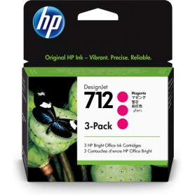 HP Confezione da 3 cartucce di inchiostro magenta originale DesignJet 712 da 29 ml (3ED78A)