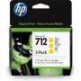 HP Confezione da 3 cartucce di inchiostro giallo originale DesignJet 712 da 29 ml (3ED79A)