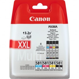 Canon CLI-581XXL Multipack cartuccia d'inchiostro Originale Nero, Ciano, Magenta, Giallo (1998C005)