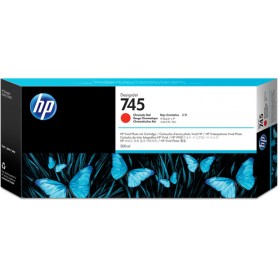 HP Cartuccia Inchiostro Rosso cromatico DesignJet 745, 300 ml (F9K06A)