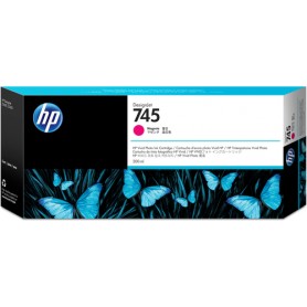 HP Cartuccia Inchiostro Magenta DesignJet 745, 300 ml (F9K01A)