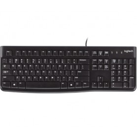 Logitech K120 Corded Keyboard tastiera USB QWERTY Inglese Nero (920-002501)