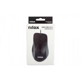 Nilox MOUSB1001 mouse Mano destra Ottico 1000 DPI (MOUSB1001)