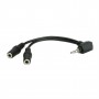 ROLINE 11.09.4441 cavo audio 0,15 m 3.5mm 2 x 3.5mm Nero (RO11.09.4441)