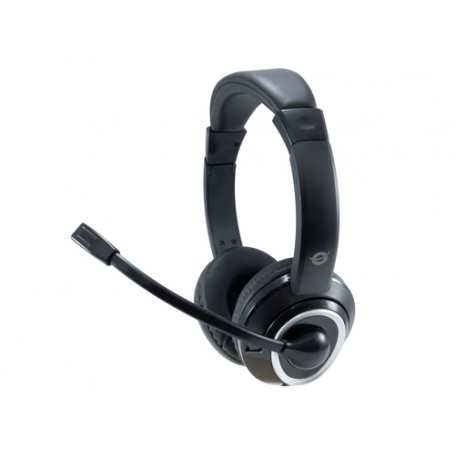 Conceptronic POLONA Auricolare Cablato A Padiglione Musica e Chiamate USB tipo A Nero (POLONA01B)