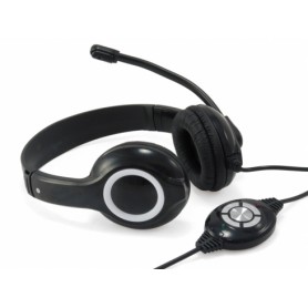 Conceptronic CCHATSTARU2B cuffia e auricolare Cablato A Padiglione Musica e Chiamate USB tipo A Nero, Rosso (CCHATSTARU2B)