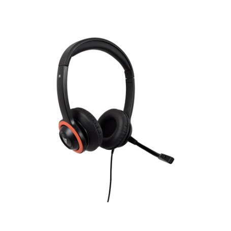 V7 Cuffie k-12 per l'istruzione Safesound con microfono, limitazione del volume, antimicrobico, cavo da 2 m, 3,5 mm, la (HA530E)