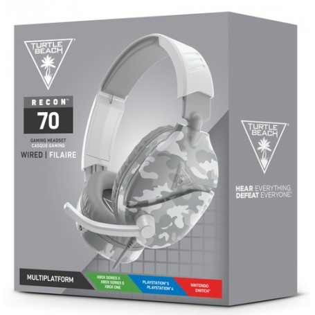 Turtle Beach Recon 70 Arctic Camo Auricolare Cablato A Padiglione Giocare Grigio, Bianco (1066589)
