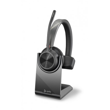 POLY Voyager 4310 UC Auricolare Wireless A Padiglione Ufficio USB tipo-C Bluetooth Base di ricarica Nero (218474-01)