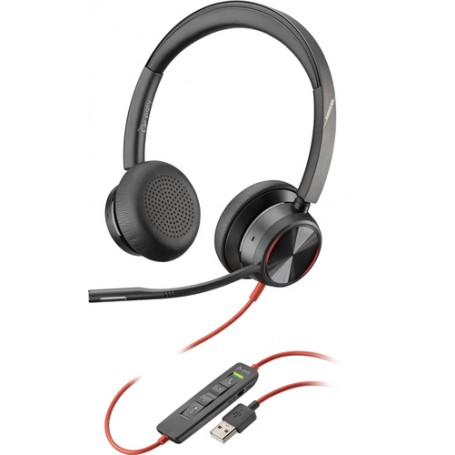 POLY Blackwire 8225 Cuffie Cablato A Padiglione Ufficio USB tipo A Nero (214406-01)
