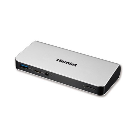 Hamlet Docking Station collega due display HDMI e DP con 4 porte usb 3.0, LAN e audio (HDOCKS500C)