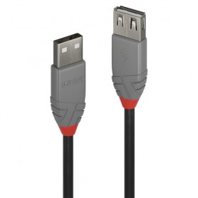 Lindy 36700 cavo USB 0,2 m USB 2.0 USB A Nero, Grigio (36700)