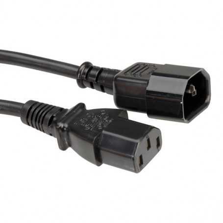 ROLINE 1m IEC320 C14 - IEC320 C13 Nero Accoppiatore C14 Accoppiatore C13 (RO19.08.1510)