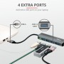 Trust Halyx Aluminium 4-Port USB 3.2 Hub Grigio (23327)