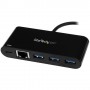 StarTech.com Hub USB-C a 3 porte con Gigabit Ethernet e 60W di alimentazione Passthrough per il caricamento Laptop (HB30C3AGEPD)