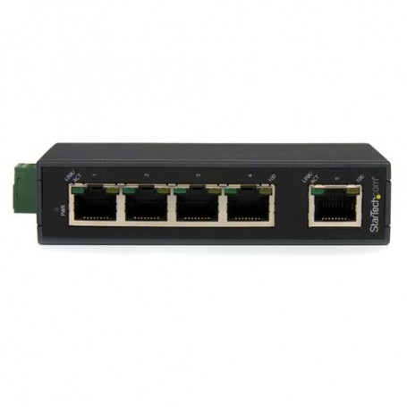 StarTech.com Switch di rete Commutatore Industriale Ethernet a 5 porte - Guida DIN / Montabile a parete (IES5102)