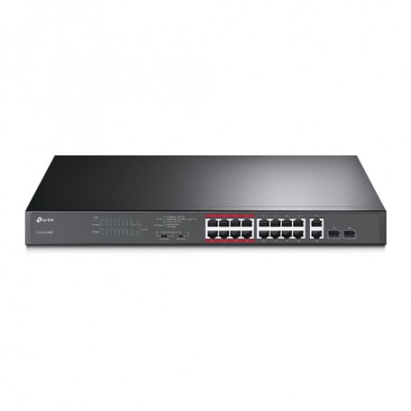TP-LINK TL-SL1218MP Non gestito Gigabit Ethernet (10/100/1000) Supporto Power over Ethernet (PoE) Nero (TL-SL1218MP)