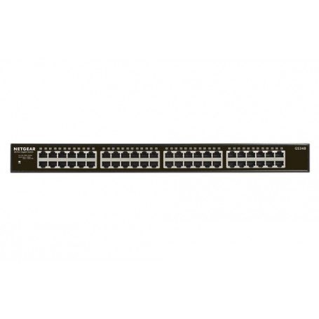 Netgear GS348 Non gestito Gigabit Ethernet (10/100/1000) 1U Nero (GS348-100EUS)
