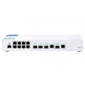 QNAP QSW-M408-2C switch di rete Gestito L2 10G Ethernet (100/1000/10000) Bianco (QSW-M408-2C)