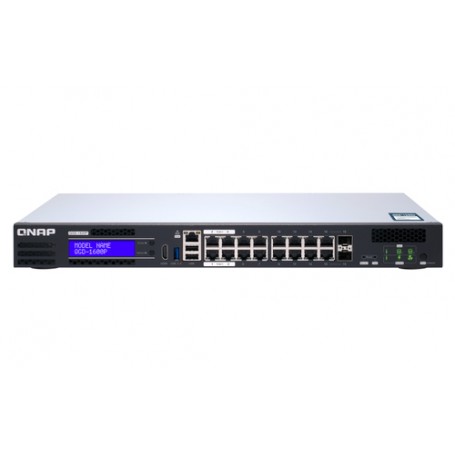 QNAP QGD-1600P Gestito Gigabit Ethernet (10/100/1000) Supporto Power over Ethernet (PoE) Nero, Grigio (QGD-1600P-8G)