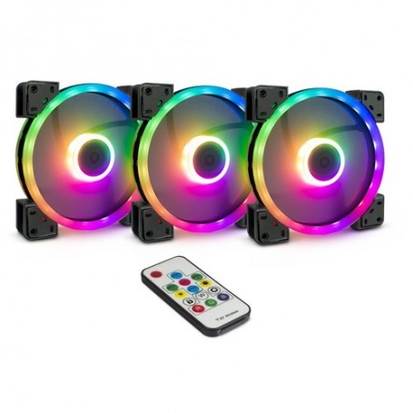 Inter-Tech Argus RGB-Fan Set RS-14 Case per computer Ventilatore 14 cm Nero (88885536)
