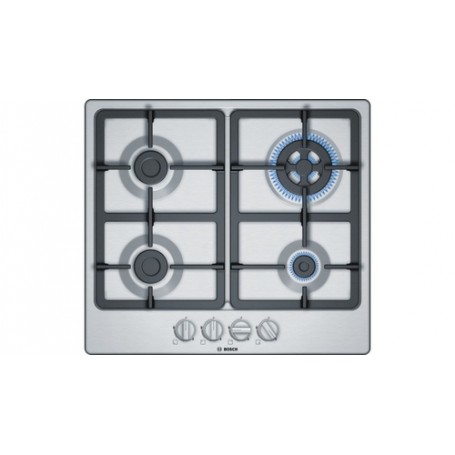 Bosch Serie 4 PGH6B5B90 piano cottura Acciaio inossidabile Da incasso Gas 4 Fornello(i) (PGH6B5B90)