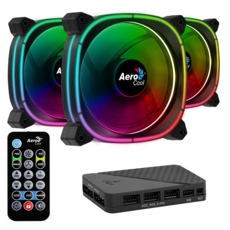 Aerocool Astro 12 Pro Case per computer Set refrigerante 12 cm Nero (ASTRO12PRO)