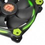 Thermaltake Riing 12 Case per computer Ventilatore 12 cm Nero, Verde (CL-F055-PL12GR-A)