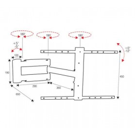 ITB OM06166 Supporto TV a parete 139,7 cm (55") Nero (OM06166)