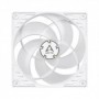 ARCTIC P12 PWM PST Case per computer Refrigeratore 12 cm Trasparente, Bianco (ACFAN00132A)