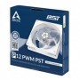 ARCTIC P12 PWM PST Case per computer Refrigeratore 12 cm Trasparente, Bianco (ACFAN00132A)