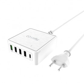 Celly PSUSBC60WWH Caricabatterie per dispositivi mobili Bianco Interno (PSUSBC60WWH)