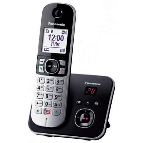 Panasonic KX-TG6861 Telefono DECT Identificatore di chiamata Nero, Grigio (KX-TG6861JTB)