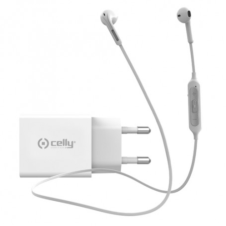 Celly NEWGENKITWH Caricabatterie per dispositivi mobili Bianco Interno (NEWGENKITWH)