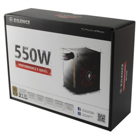 Xilence XP550R9 alimentatore per computer 550 W 20+4 pin ATX ATX Nero, Rosso (XN071)
