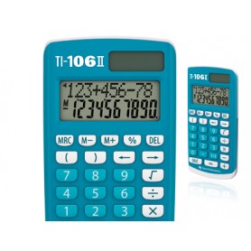 Texas Instruments TI-106 II calcolatrice Desktop Calcolatrice di base Turchese, Bianco (TI 106-II)