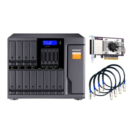 QNAP TL-D1600S contenitore di unità di archiviazione Box esterno HDD/SSD Nero, Grigio 2.5/3.5" (TL-D1600S)