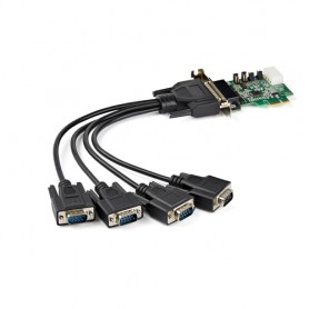 StarTech.com Scheda adattatore seriale PCI Express RS232 a 4 porte - Scheda controller host seriale PCIe RS232 - PC (PEX4S953LP)
