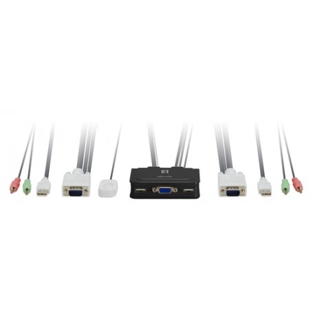 LevelOne KVM-0223 switch per keyboard-video-mouse (kvm) Nero (KVM-0223)