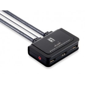 LevelOne KVM-0290 switch per keyboard-video-mouse (kvm) Nero, Grigio (KVM-0290)