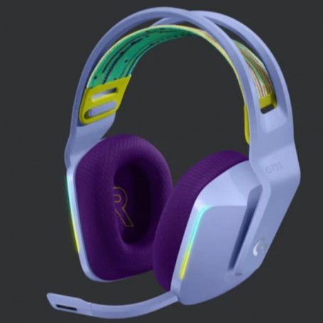 Logitech G G733 LIGHTSPEED Wireless RGB Gaming Headset Auricolare A Padiglione Giocare Lillà (981-000890)