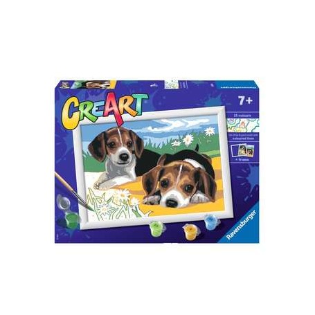 Ravensburger CreArt Jack Russell Puppy Colore per kit di verniciatura in base ai numeri (28939)
